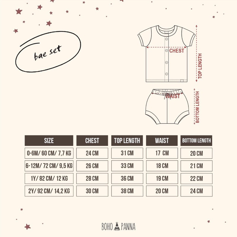 Bae Set (Setelan Baju+Celana) Bayi Bohopanna