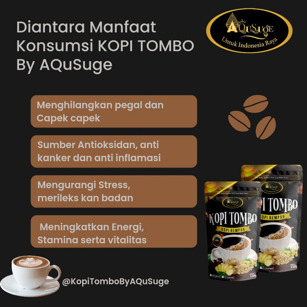 Kopi Tombo Aqusuge / kopi aqusuge / kopi spesial / kopi rempah