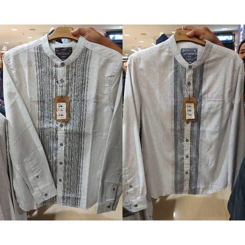 WATCHOUT Baju koko kemeja koko Pria size S M L XL
