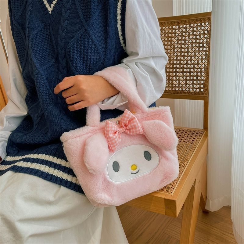 Tas Boneka Bulu Anak Tas Jinjing Totebag Handbag Lucu