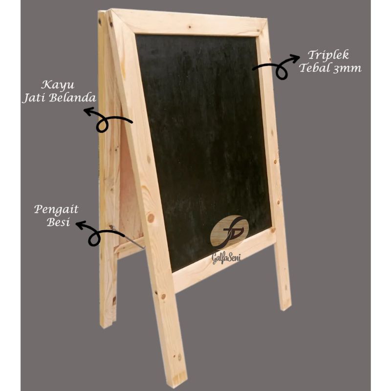 

Papan Tulis Kapur Cafe 2 Sisi – Kayu Jati Belanda | Papan Menu Resto / Kafe