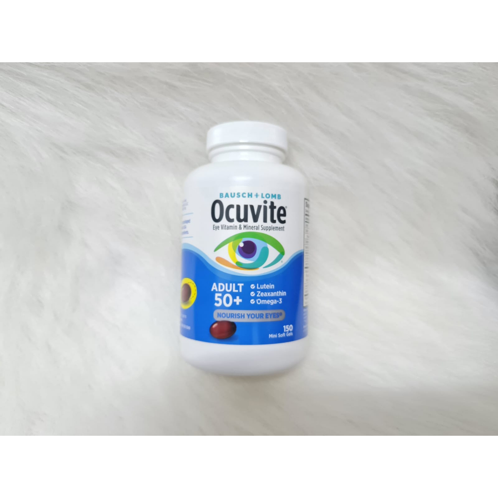 Bausch Lomb Ocuvite Adult 50+ With Vitamin D 90 / 150 Mini Softgels with vitamin D Antioxidant and Lutein