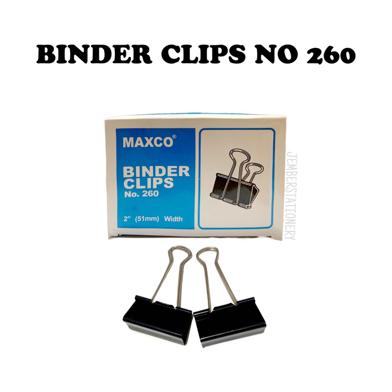 

(12pcs) Binder Clips No 260