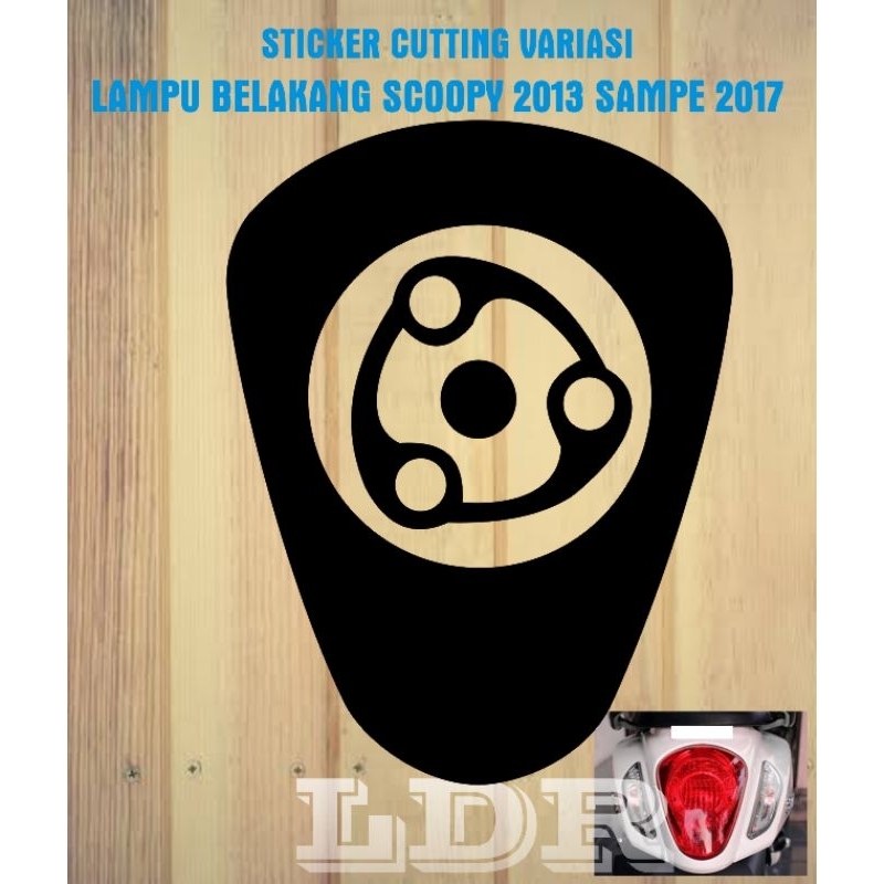 stiker variasi lampu belakang scoopy 2013 sampe 2017