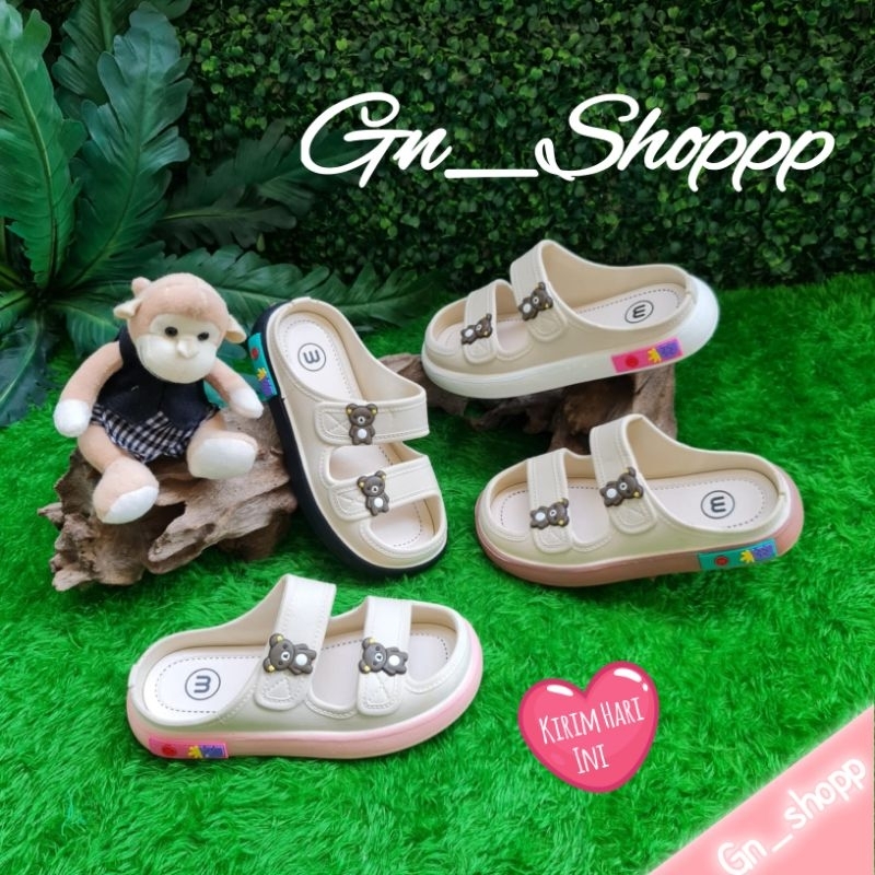 8.8 30-35 Sandal Anak Ban Ban 2 CYUTE Kekinian Terbaru TEDY BEAR 029-S3