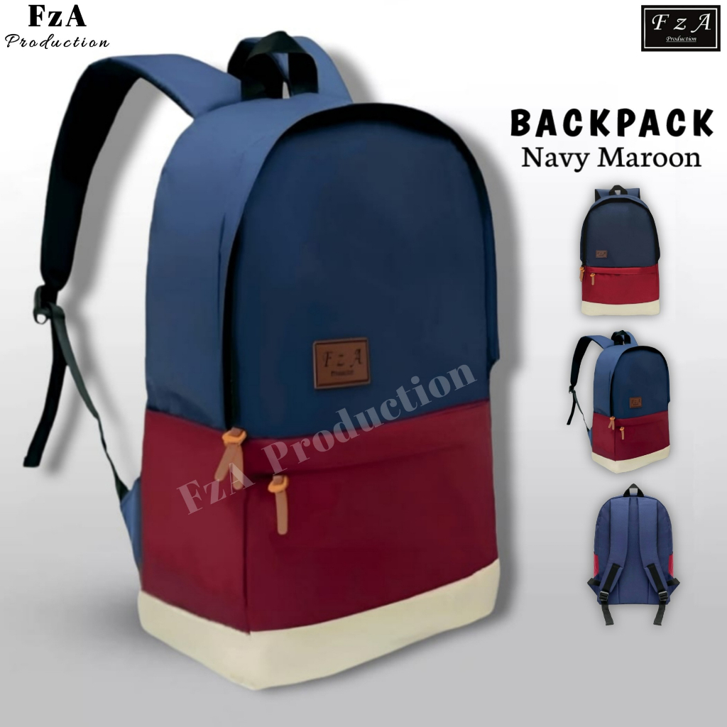 FzA Official - Tas Ransel Distro Original Casual pria Wanita / Tas Ransel Laptop / Backpack Sekolah Kuliah Distro Original Tas Punggung Laptop - NMSL