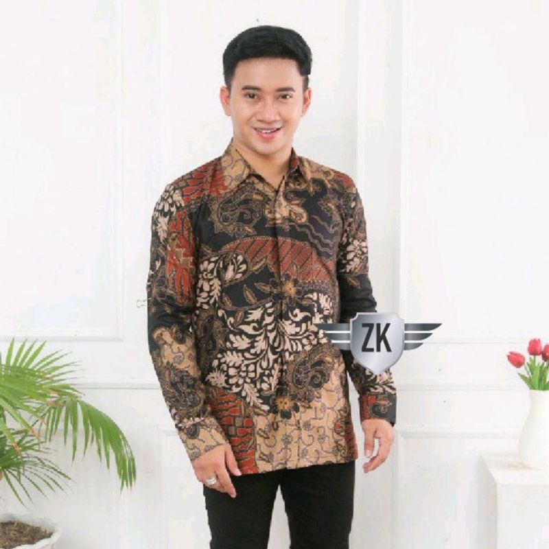 Kemeja Batik Pria Lengan Panjang