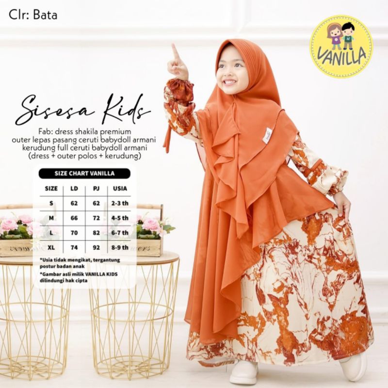 sisesa gamis syari 3in1 by alila kids