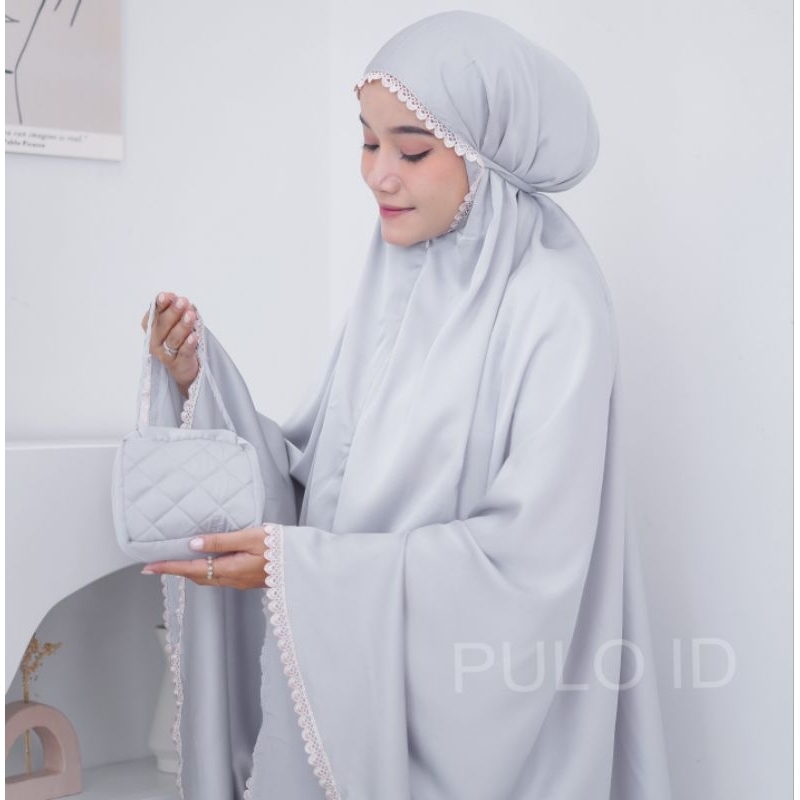 Mukena 2IN1 Armani Silk Koper Travel Mukena Travelling Mukena Satin Mukena Premium Mukena Polos Muke