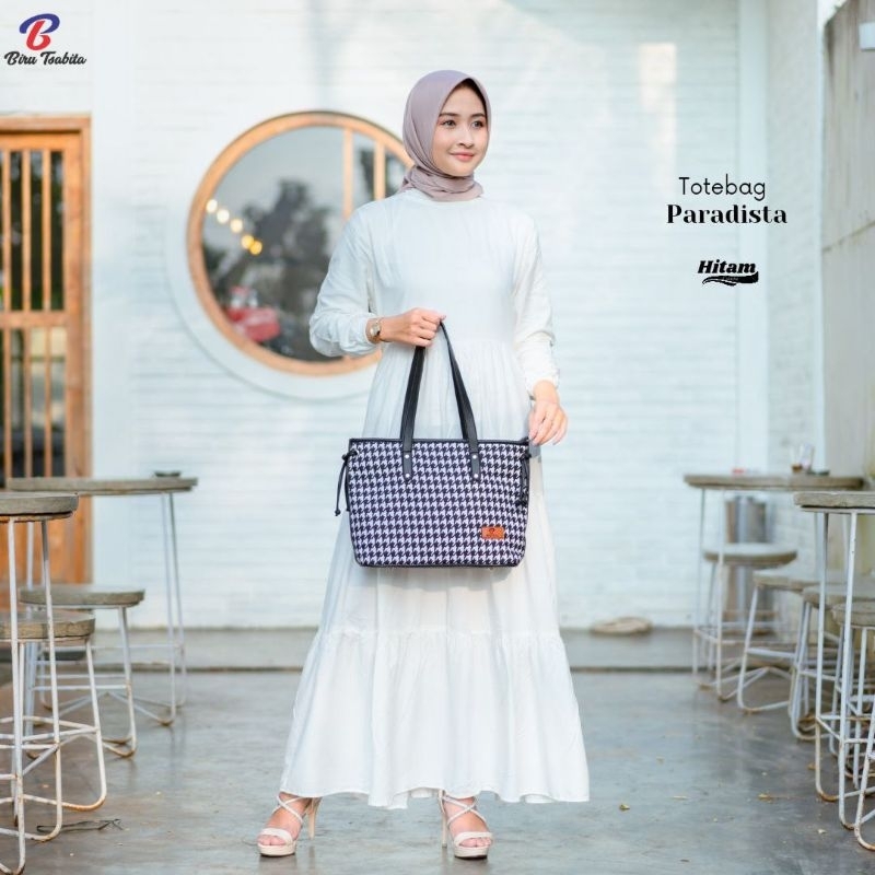 PARADISTA TOTEBAG BY BIRU TSABITA BAHAN KANVAS PREMIUM TAS KERJA KANTOR KULIAH