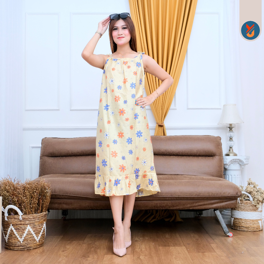 YashCollection Daster Yukensi Ruffle Tali Fit XL