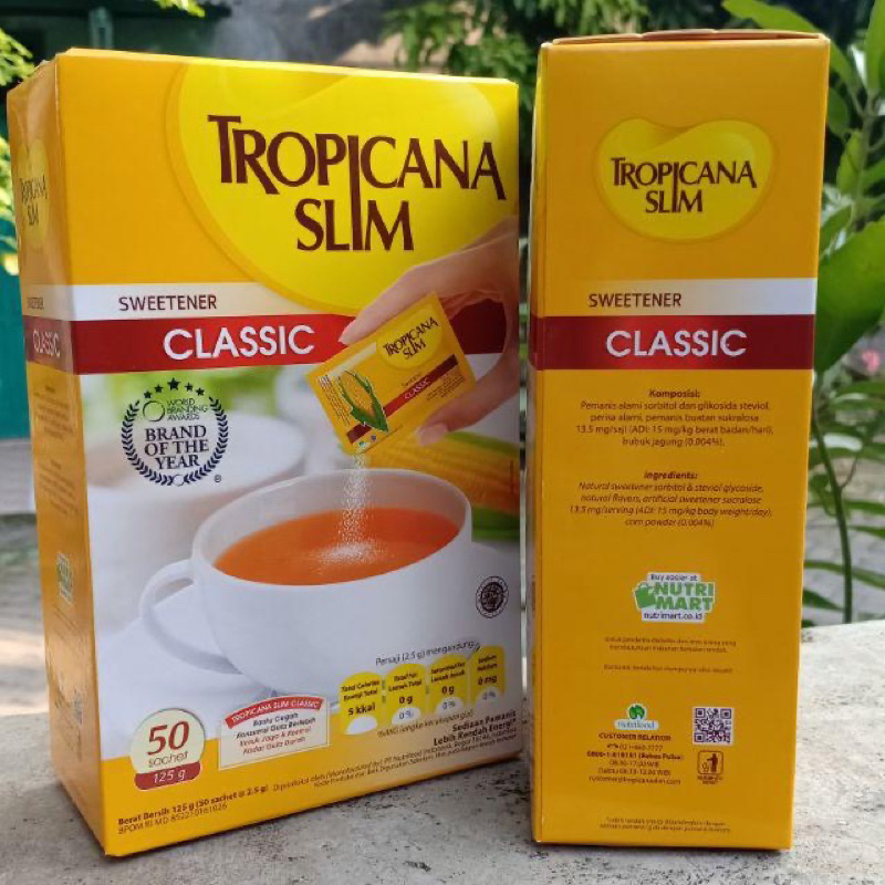

Tropicana Slim Sweetener Classic 50 Sachet - Pemanis untuk Bantu Batasi Gula