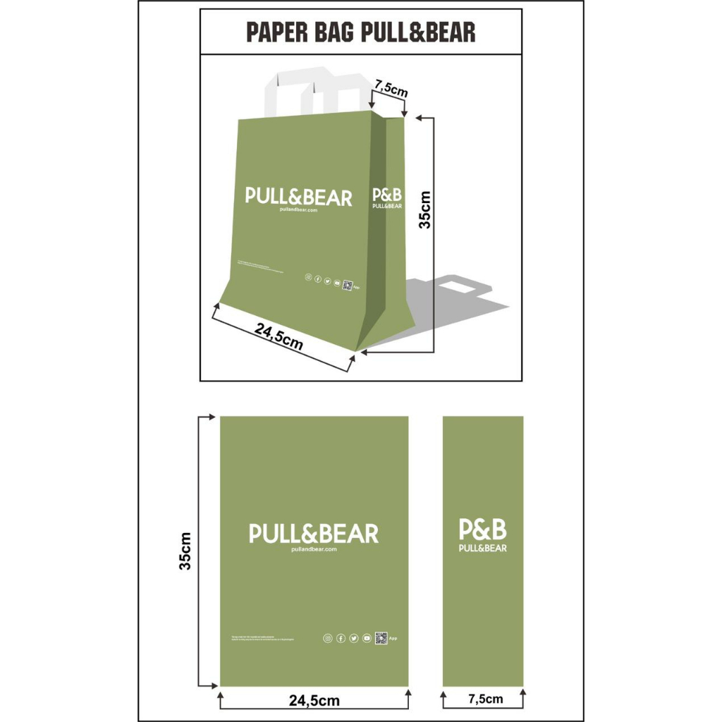 Paperbag Pull And Bear / Totebag Pullbear / Pull&amp;Bear