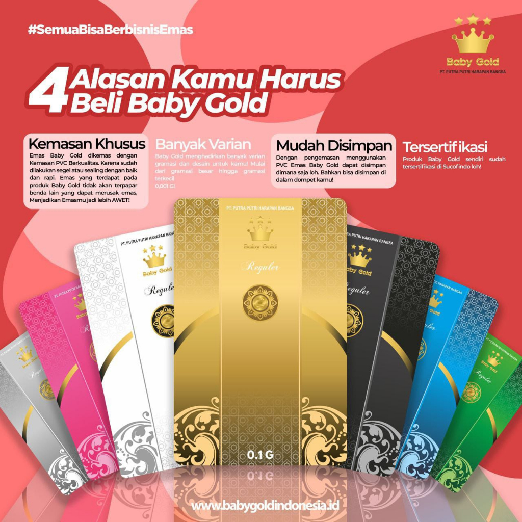 Emas Baby Gold 0.001 gram Emas Asli Mini Gold Mikro Kecil Di Dunia Emas Murni