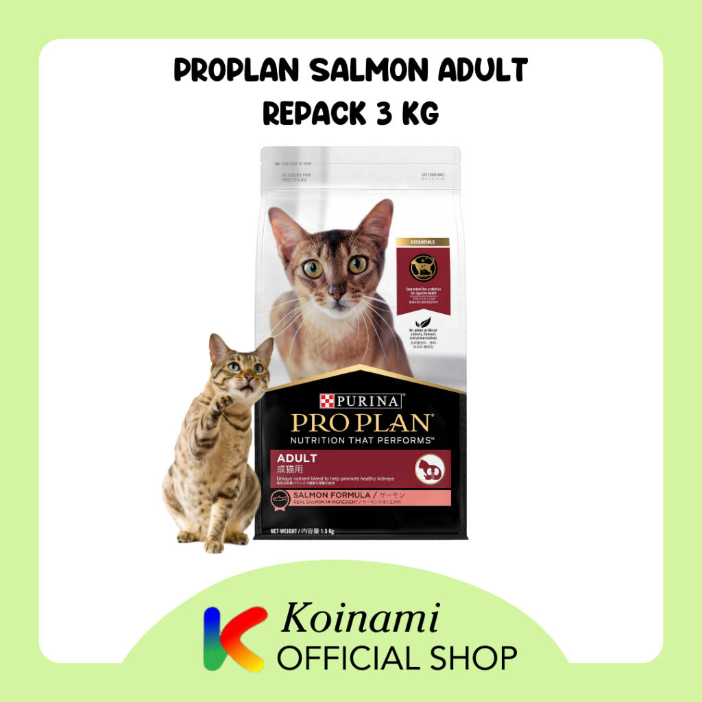 PROPLAN SALMON 3 KG ADULT / MAKANAN KUCING / CAT FOOD