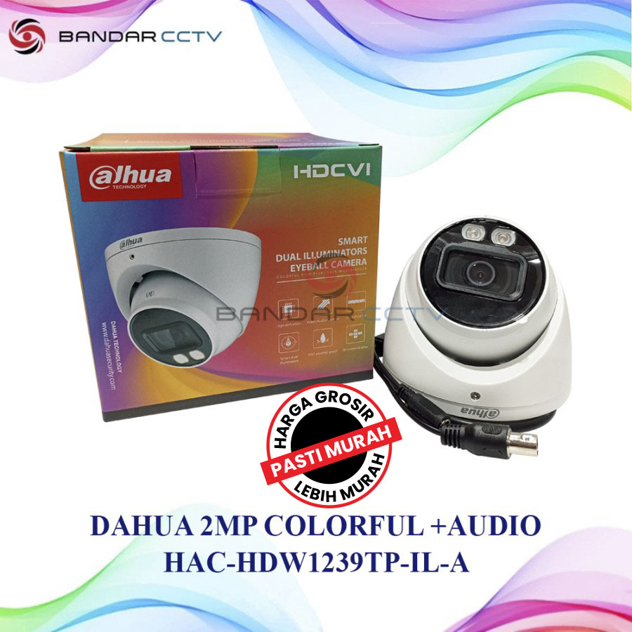 DAHUA HAC-HDW1239TP IL A 2MP COLORFUL INDOOR CAMERA + AUDIO