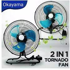 Kipas Angin Besi Tornado 2in1 (Meja dan Dinding) 12 inch Okayama