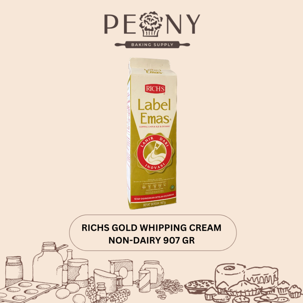 RICHS GOLD LABEL WHIPPING CREAM 907GR, 500GR (DIKIRIM DALAM KEADAAN BEKU)