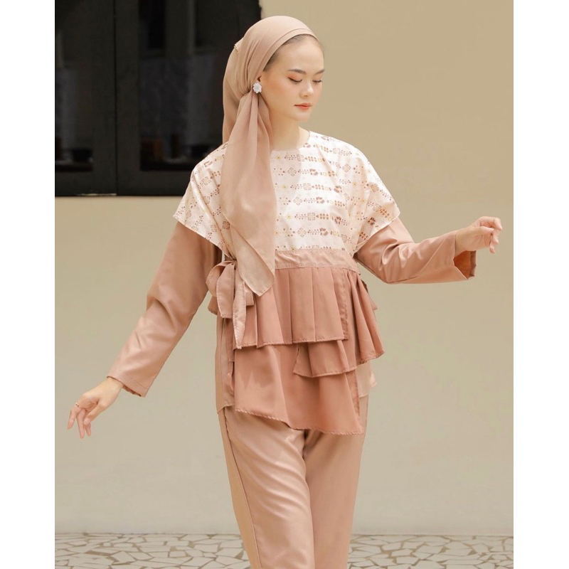 Pakaian blouse Lebaran tali wanita JIHAN RAYA TOP by DYA ID