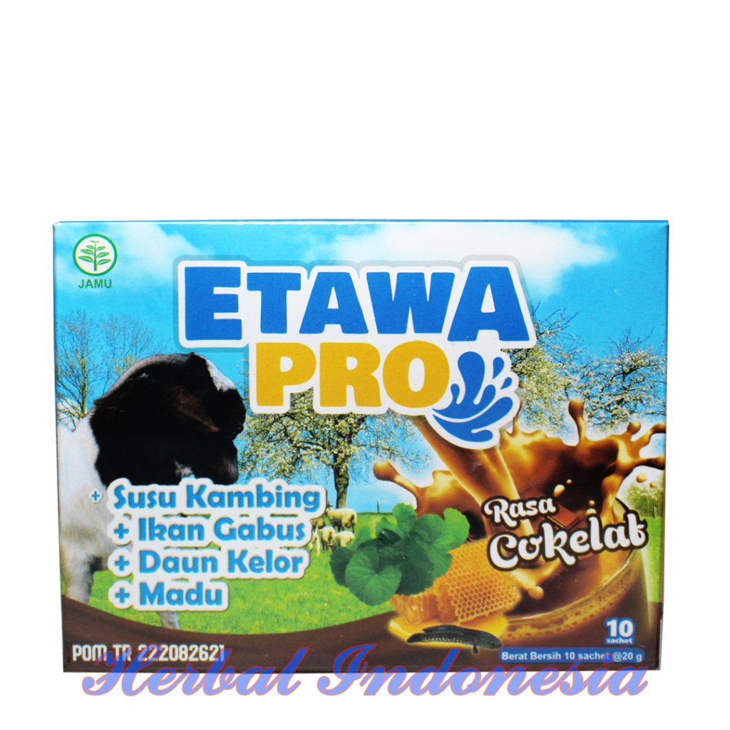Susu Kambing ETAWA PRO Plus Ikan Gabus, Daun Kelor, Madu - Rasa Cokelat - Ettawa