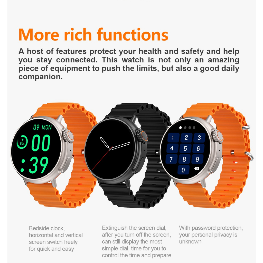 Garansi❤️Z78 Ultra Smart Watch 1.52 Full-screen Series 8 Ultra Bluetooth Call Explosion-proof Scratch-proof GPS Tracking Fitness Wireless Charging