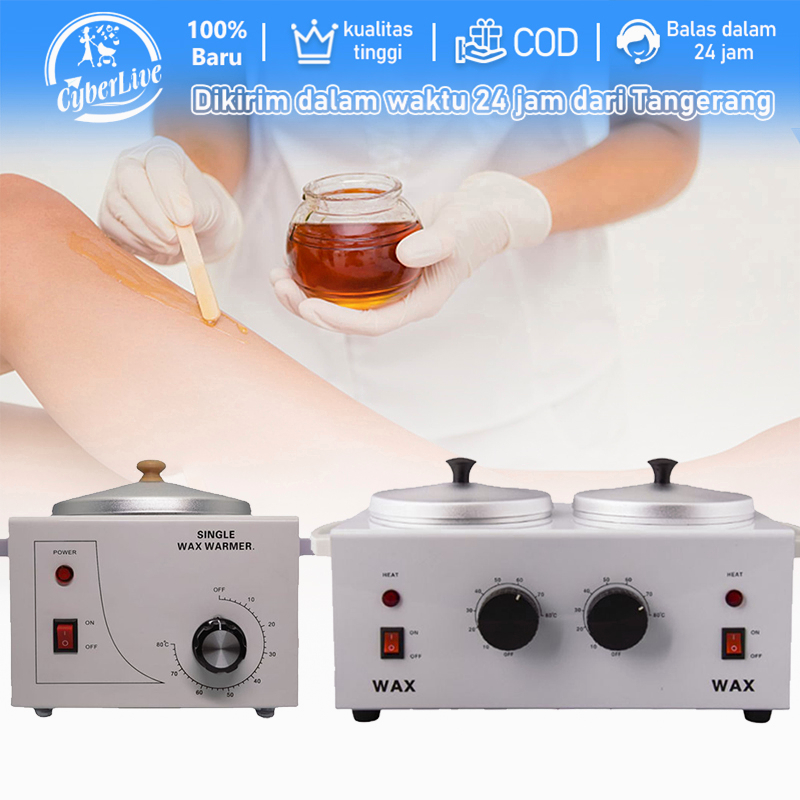 Double Pot Wax Warmer Electric Pemanas Waxing Pot 2 Tungku Hair Removal Wax Machine