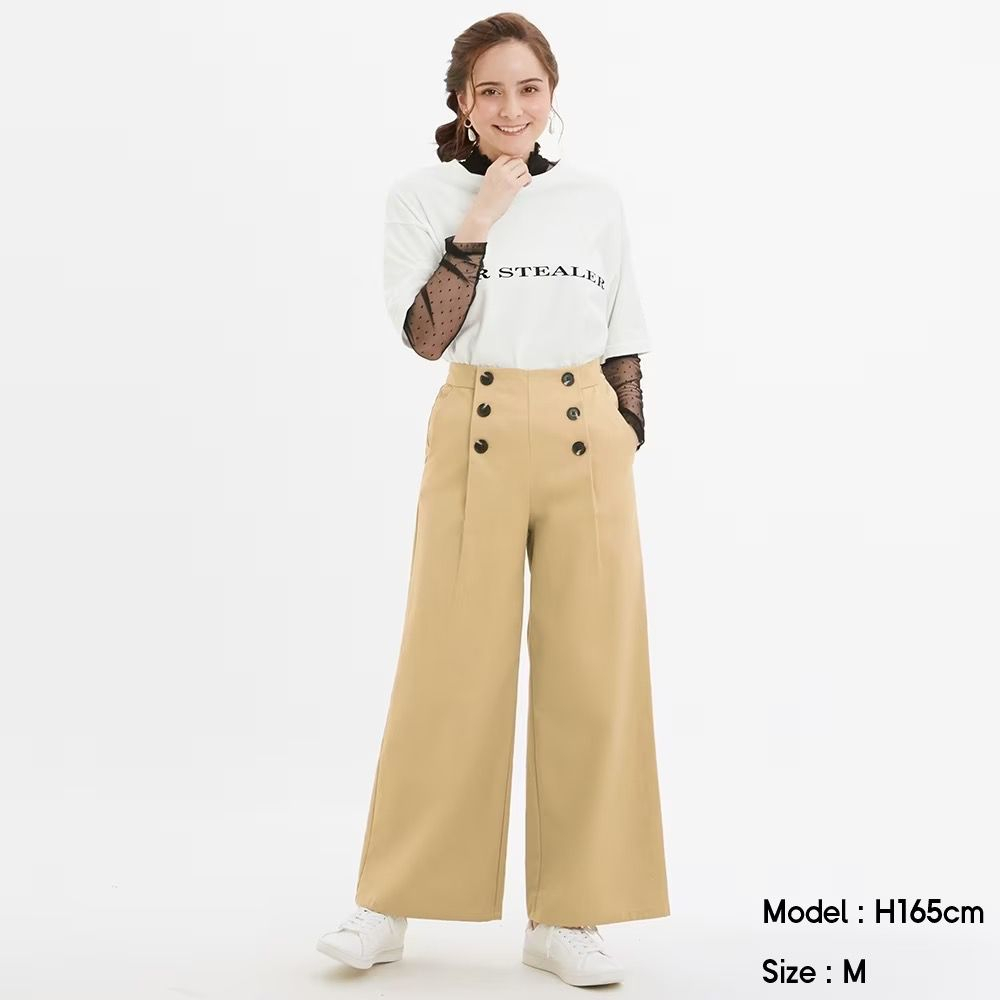 Unq button waist pants