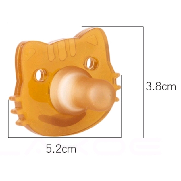 EMPENG BAYI BENTUK KUCING LUCU BAHAN SILIKON BPA FREE / DOT BAYI DENGAN RANTAI DAN KOTAK BOX 3 IN 1 (IP)