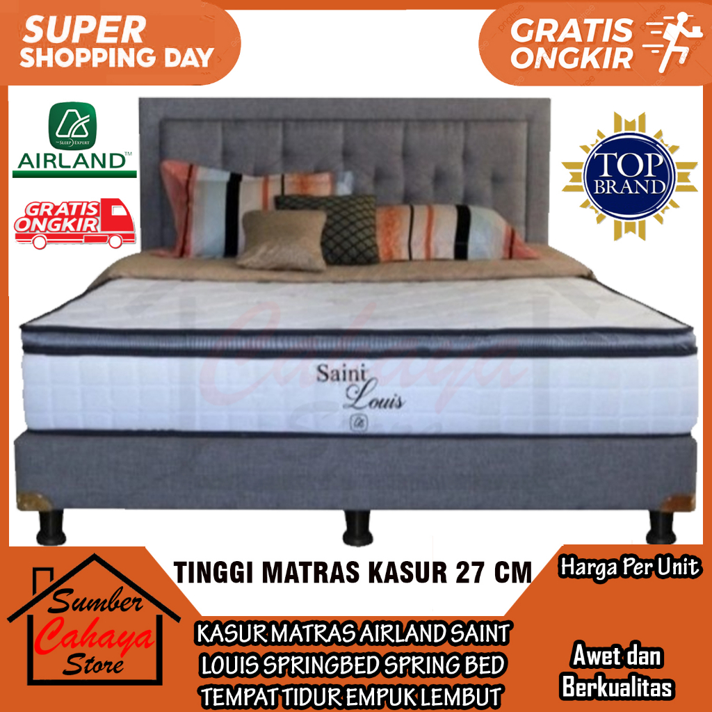 [Instan] KASUR MATRAS AIRLAND SAINT LOUIS SPRINGBED SPRING BED TEMPAT ALAS TIDUR EMPUK LEMBUT MATERA