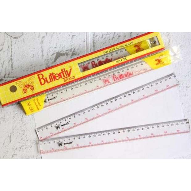 

RB Penggaris Butterfly 30cm / Mistar Plastik Butterfly (12pcs)