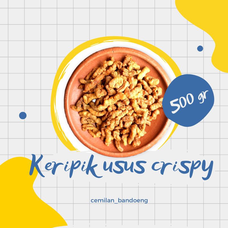 

KERIPIK USUS KRISPY ENAK, RENYAH, GURIH 500GR