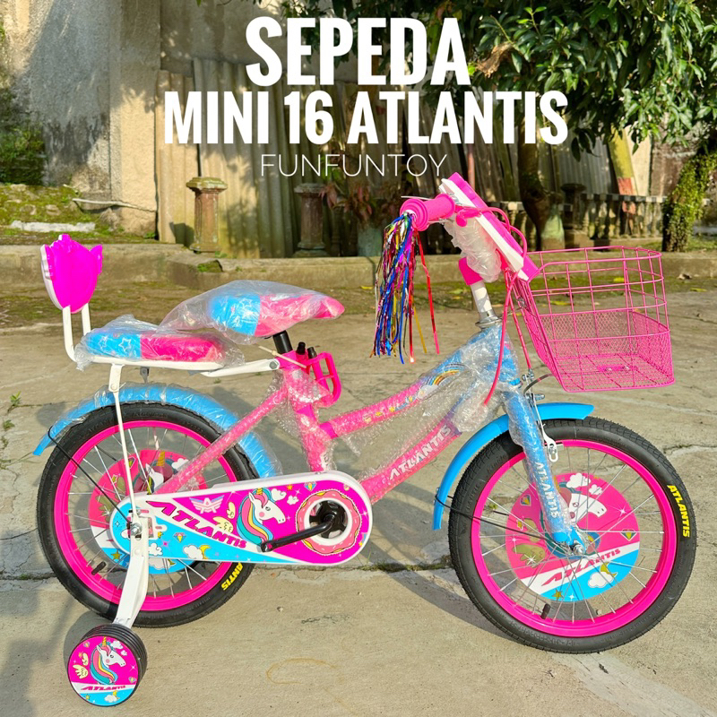 Sepeda anak Mini Atlantis 16” unicorn musik dan lampu