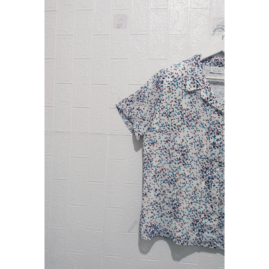 Udlia Atasan Wanita Jumbo Kemeja Pendek Jumbo Motif