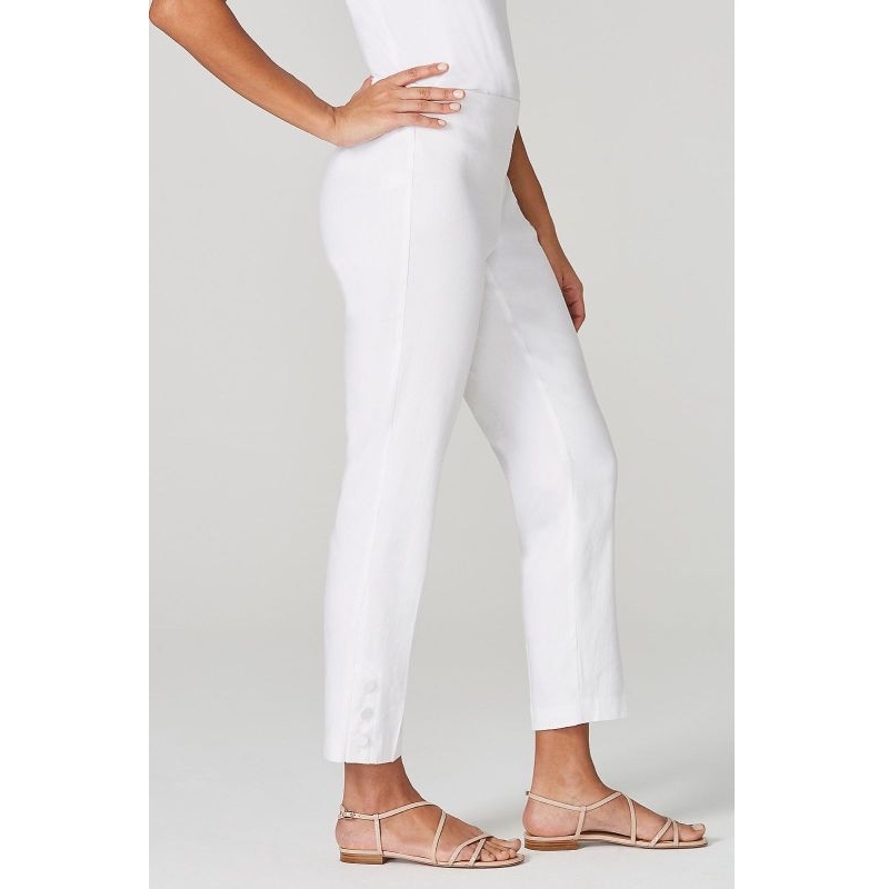 PART 3 J.jill Linen button hem pants