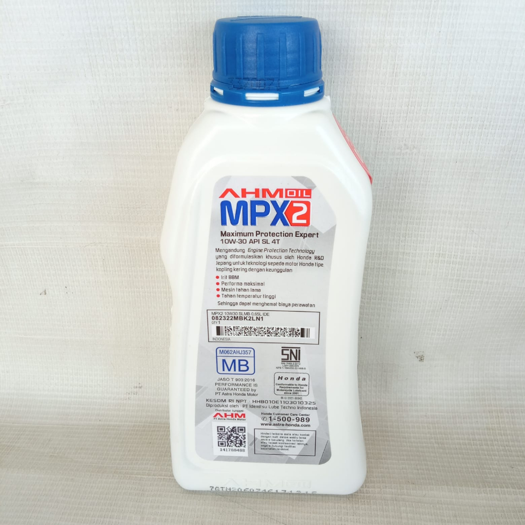 OLI HONDA MPX2 0.65 LITER PAKET 1 DUS ( 24 PCS )