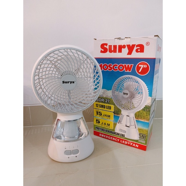 KIPAS ANGIN EMERGENCY PLUS LAMPU SURYA MOSCOW SDR 27 KIPAS EMERGENCY 7 INCH