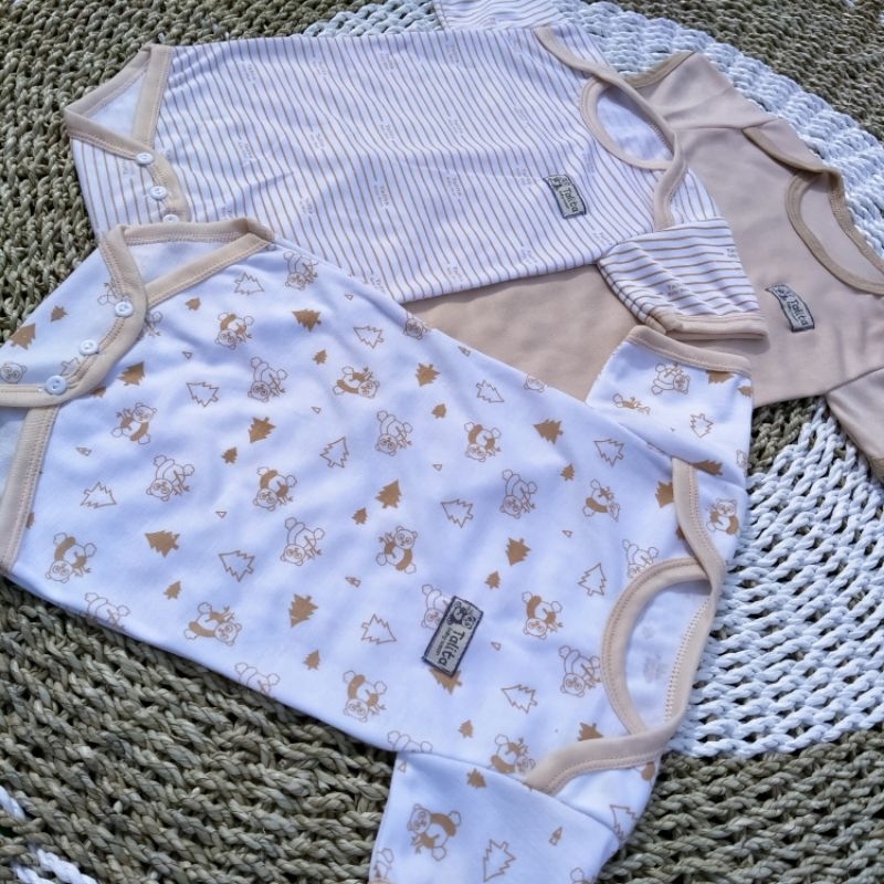 Jumper Bayi Newborn Jumpsuit Bayi Seri Warna Coklat Bodysuit Baby Talitababy