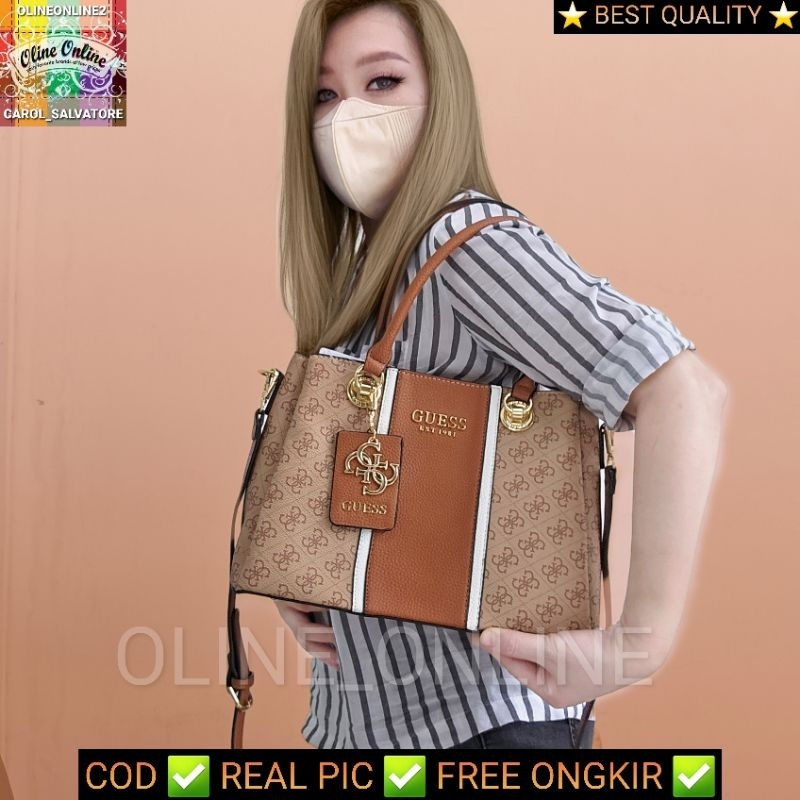 (WODB) Tas Cathleen satchel status 3 color selempang crossbody tali panjang top handle bag gift bag satchel gb large big medium office kantor tas jinjing a4 g dan s