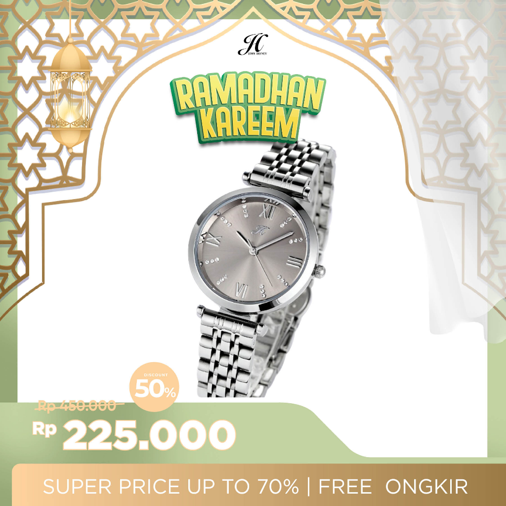 JIMS HONEY 2139 JAM TANGAN WANITA ANTI AIR (FREE EXCLUSIVE BOX KAYU + BATERAI)