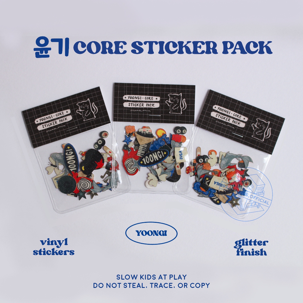 

⭑ YOONGICORE STICKER PACK ⭑ | slow kids at play