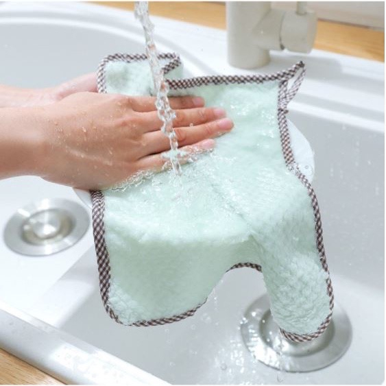 Kain Lap Tangan Gantung Microfiber Coral - Hand Towel - Kain lap dapur - Kain lap serbaguna Anti minyak