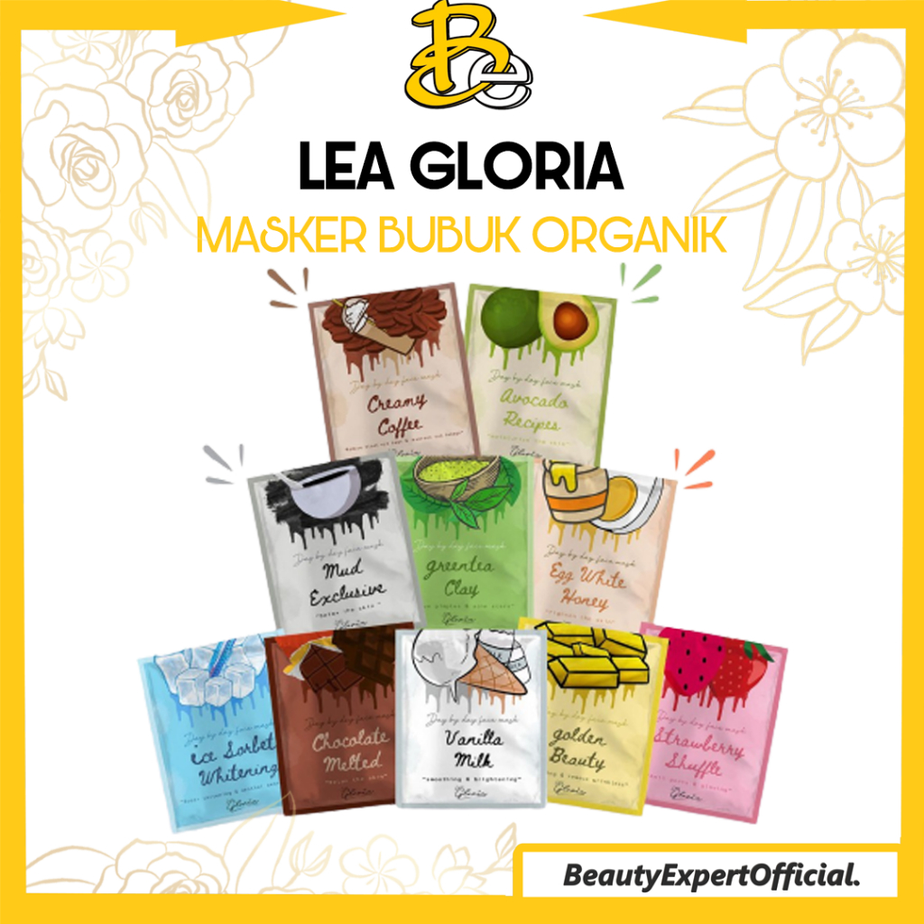 ⭐️ Beauty Expert ⭐️ Masker Organik by LEA Gloria | Masker Bubuk by LEA Gloria Travel Size 10 grm BPOM