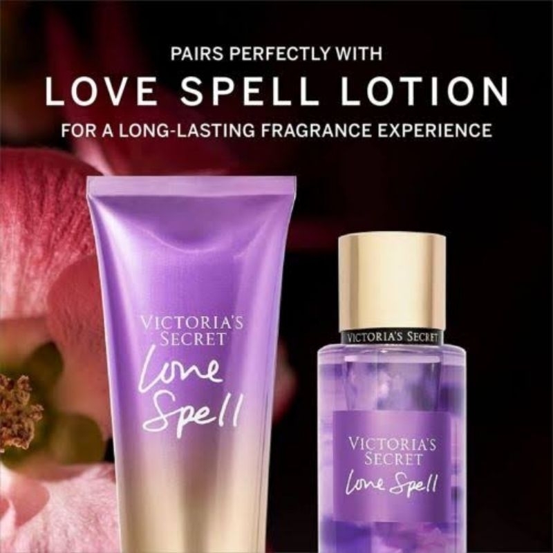 VICTORIA'S SECRET VS LOVE SPELL FRUITY FLORAL CHERRY BLOSSOM FRESH PEACH IMPOSSIBLE TO RESIST SERIES FULLSIZE TRAVELSIZE ROLLERBALL BODY LOTION MIST EAU DE PARFUM EDP