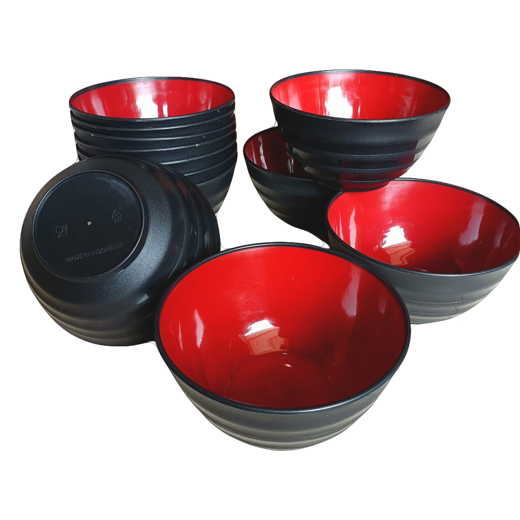 Mangkuk Mi Ramen Japan Bowl 3 Pcs / Mangkok Sajian Bahan Plastik / Ramen Bowl Mangkuk Mie Instant Mangkok Jepang Style