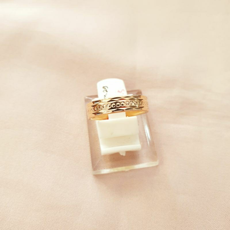 Cincin ring full ukir mesin emas asli kadar 375