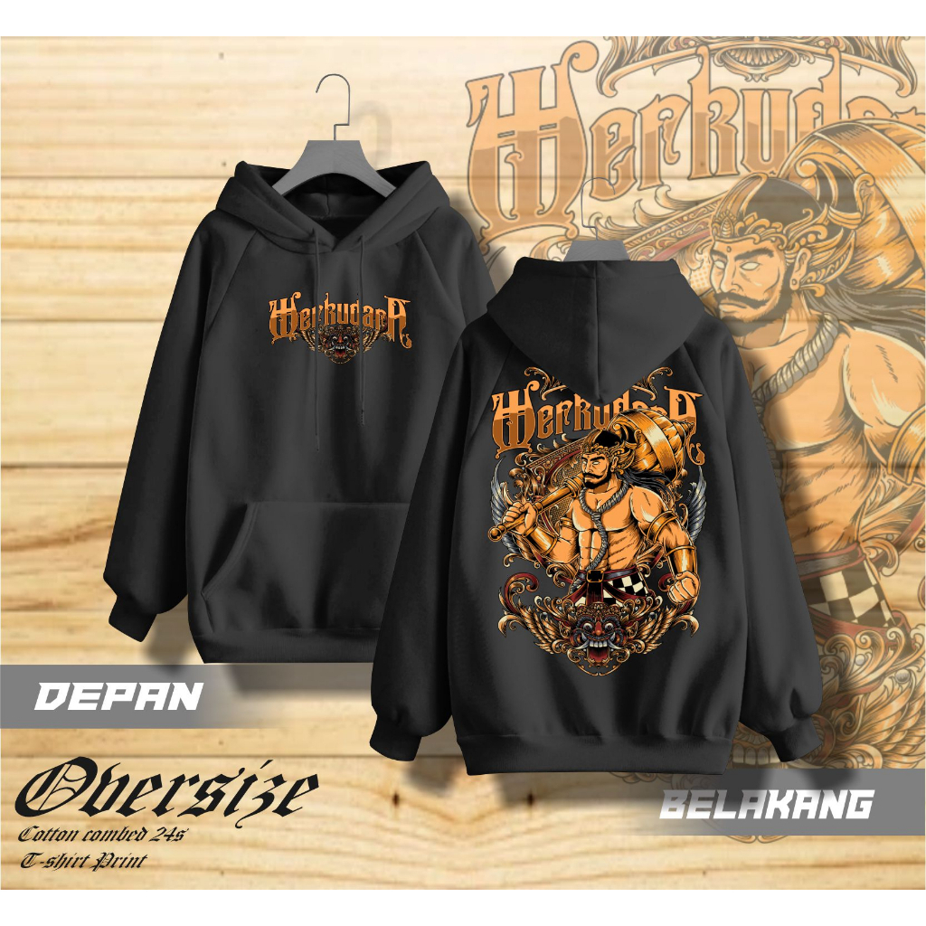 HOODIE BIG SIZE JAKET PRIA WANITA HOODIE JUMBO OBLONG ALL SIZE JAKET TOKOH WAYANG WERKUDARA SIZE S M