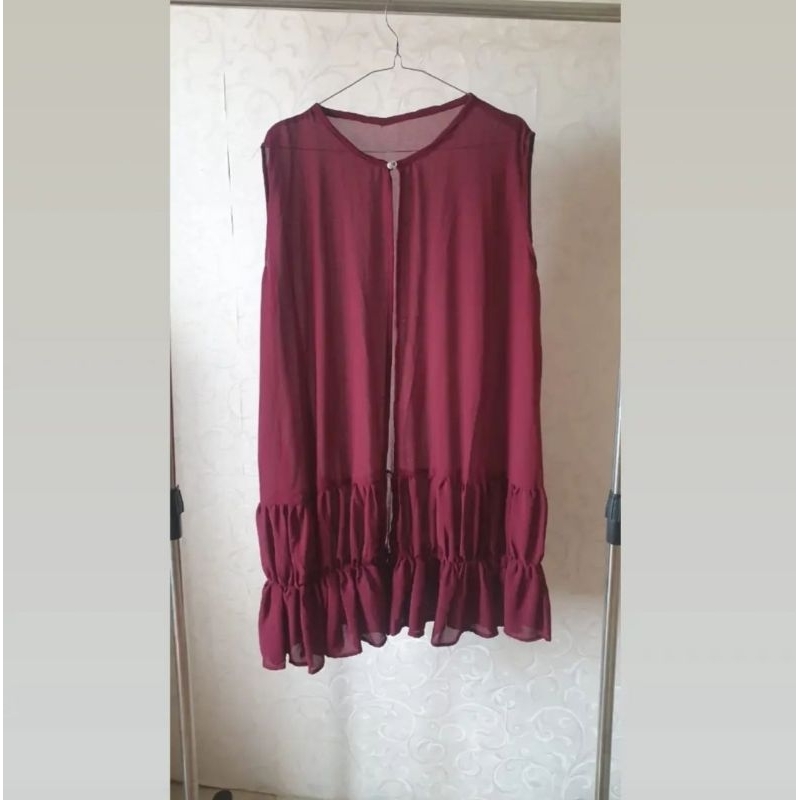 Outer Lucu Merah Maroon / Outer Remaja / Outer Maroon