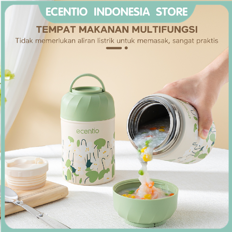 ecentio food jar thermos Easy Travel 500Ml termos makanan tahan panas 24 jam stainless Baby Food Jar Anti Bocor Kado