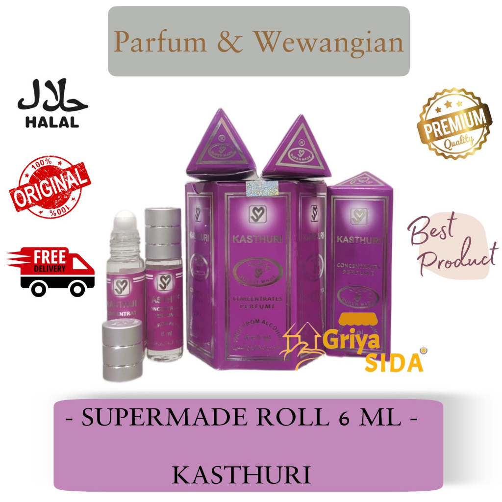 Parfum Supermade Kasthuri 6ml roll on Harga grosir PROMO!!