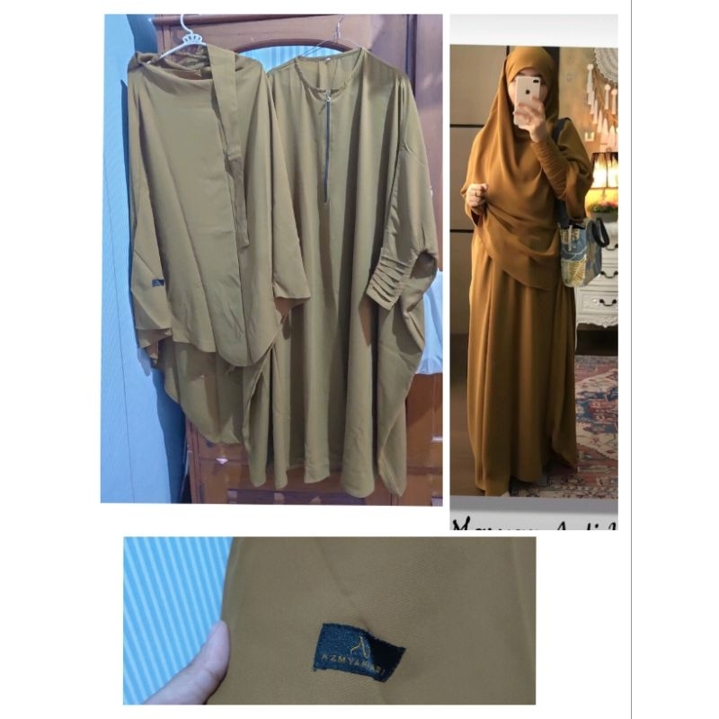 Pre Loved abaya nuha set FK by Azmya hijabi panjang 135